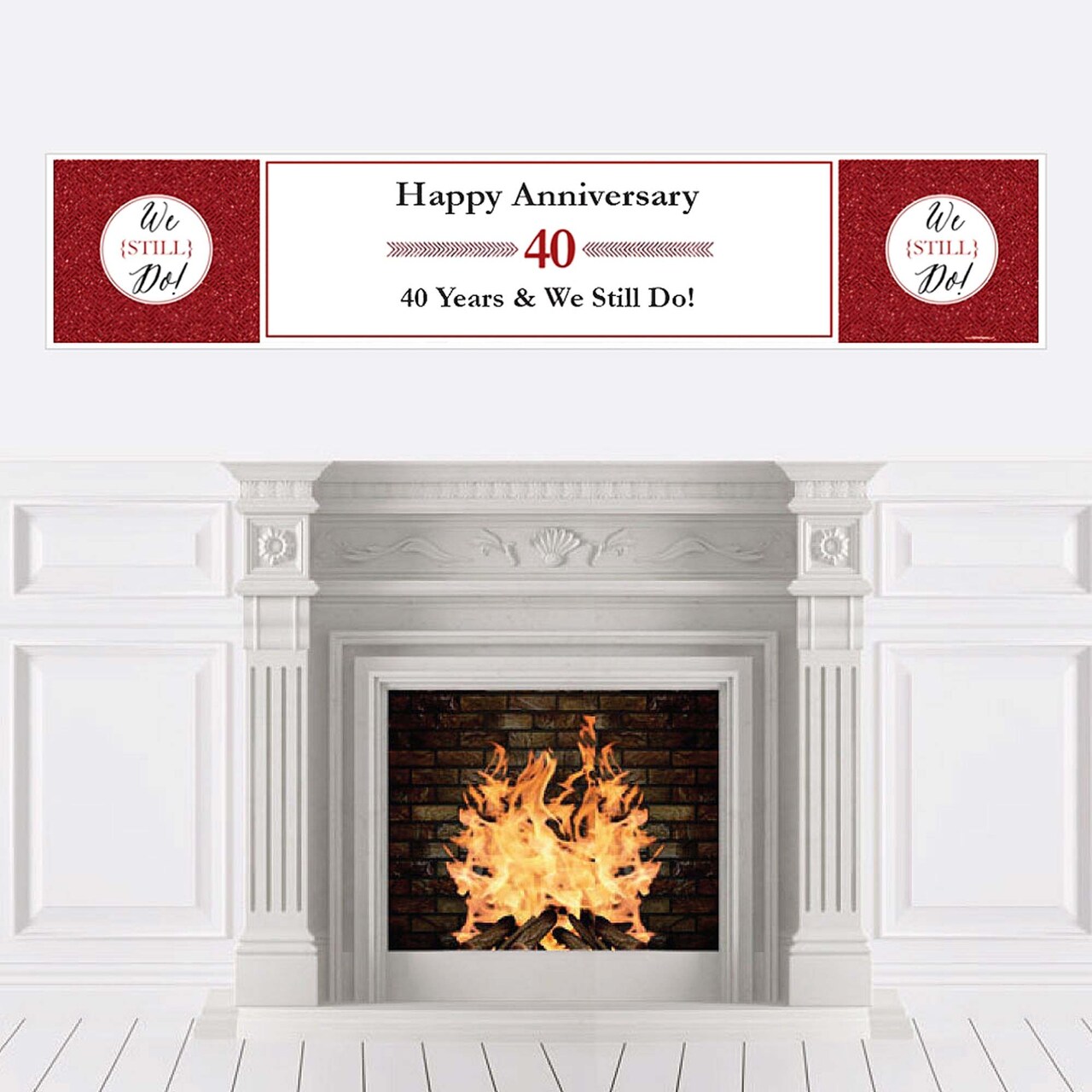 Big Dot of Happiness We Still Do - 40th Wedding Anniversary Party Decorations Party Banner